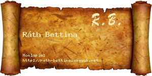 Ráth Bettina névjegykártya